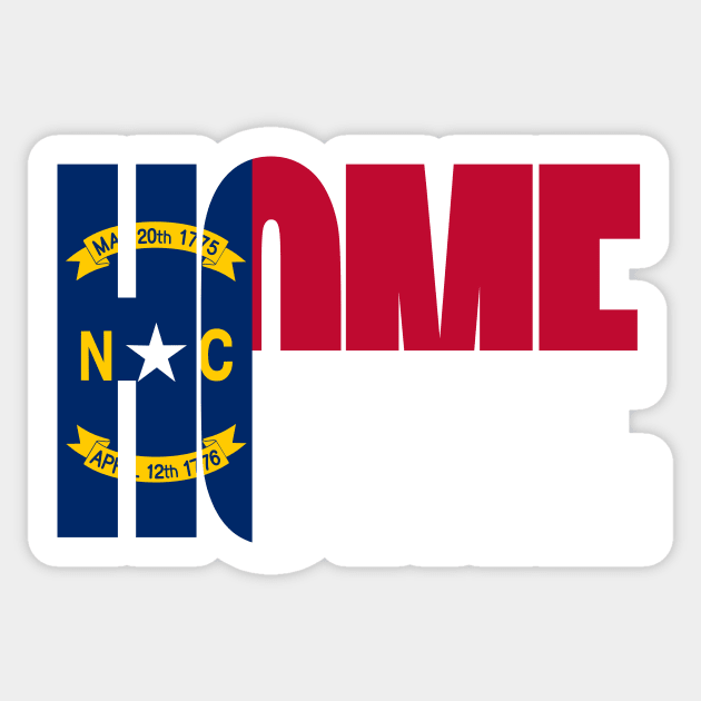 North Carolina Home - State Flag Sticker by DonDota